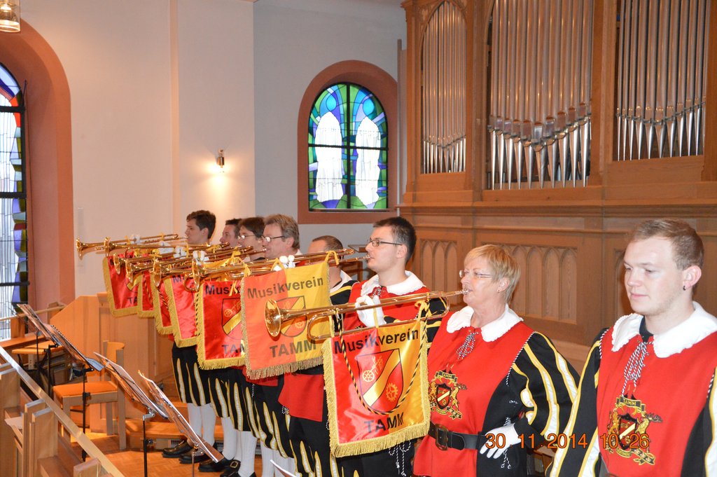 Die Heraldic Trumpets in der Kirche