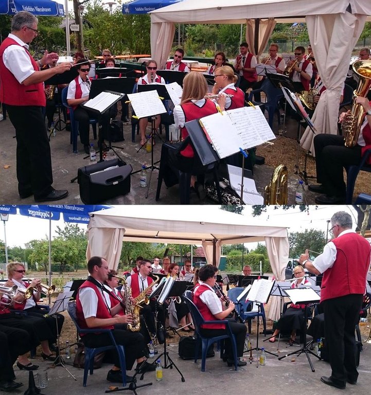 Orchester beim Sommerfest der Gartenfreunde